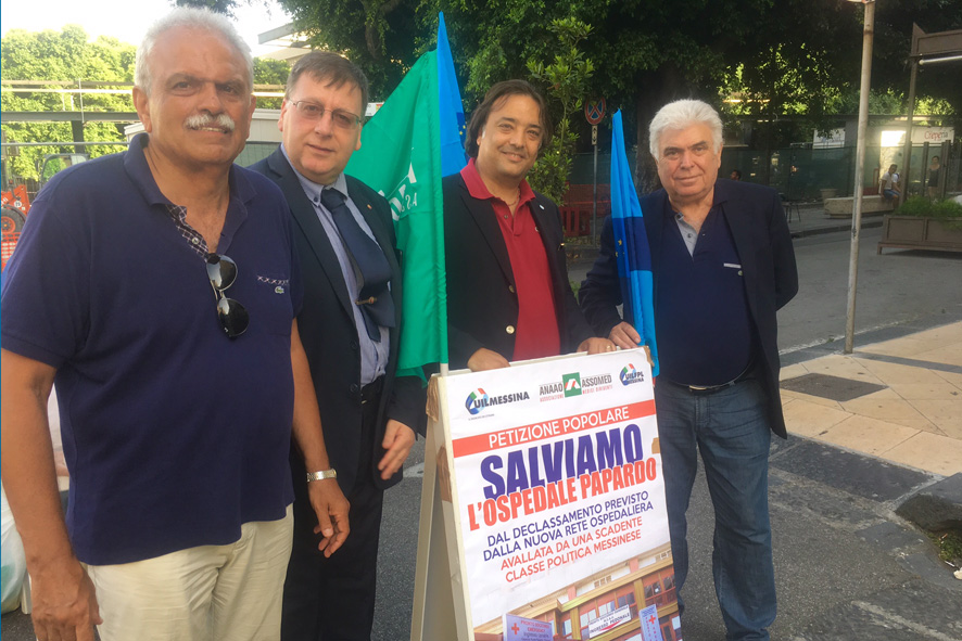 Mobilitazione per il Papardo, Uil e Anaao raccolgono 500 firme in un pomeriggio