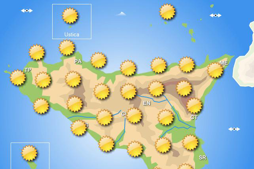 Meteo, tempo stabile in Sicilia