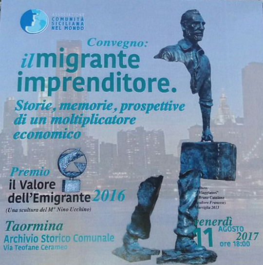 Venerdì verranno premiati emigrati siciliani che sono emersi all'estero