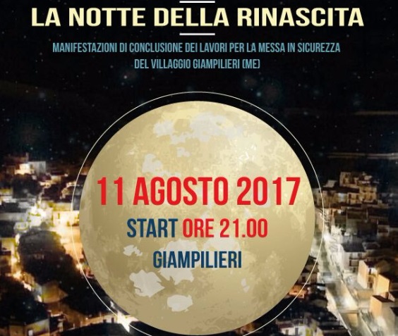 "La notte della rinascita", Giampilieri riaccende le sue luci