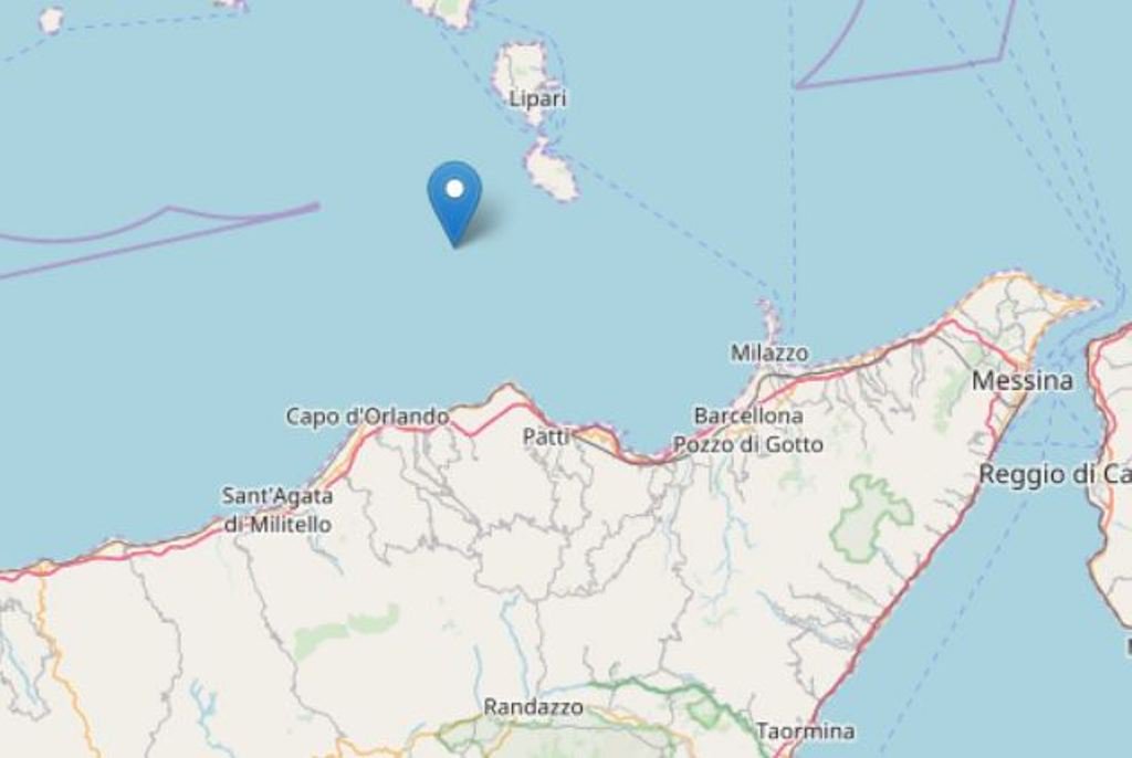 Cinque scosse di terremoto al largo delle coste messinesi