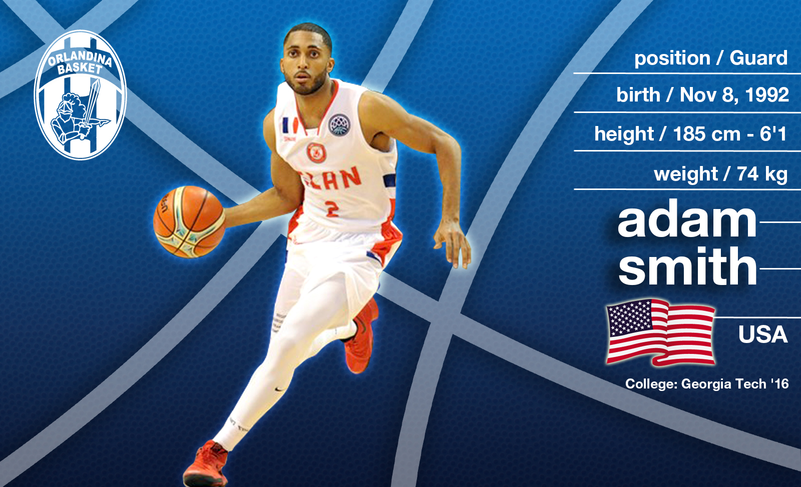 Orlandina Basket, ingaggiata la guardia-play Adam Smith