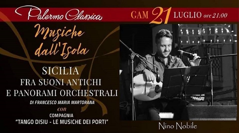 “Musiche dall’isola”, il mandolinista Nobile e “Tango Disìu” stasera alla Gam Palermo