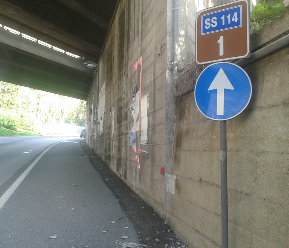 Mili: crollo di calcinacci dal cavalcavia A18