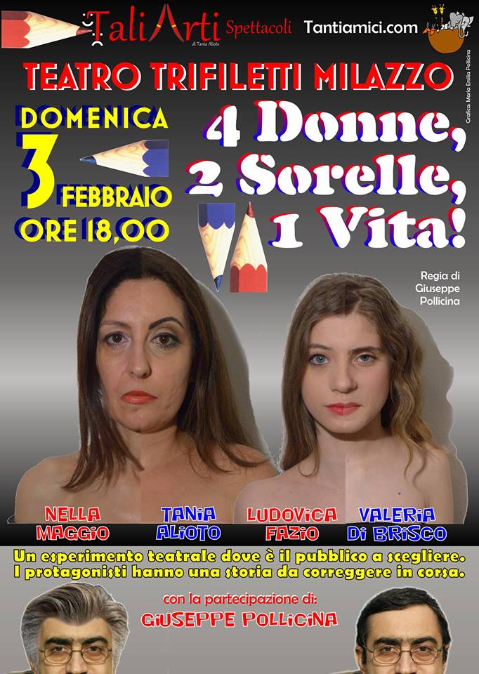 quiNteatro presenta lo spettacolo fuori programma 4 donne, 2 sorelle, una vita