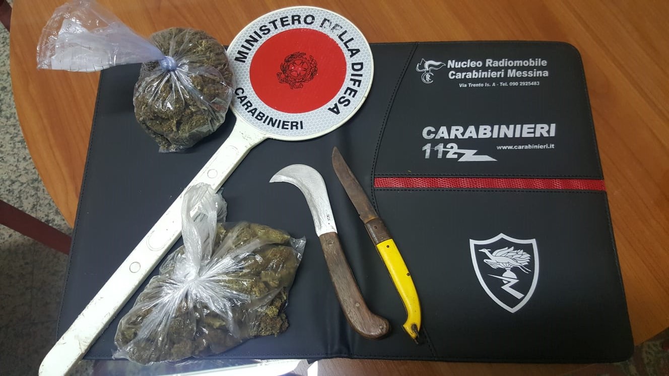 Giovane di Barcellona trovato in possesso di droga al Villaggio Aldisio