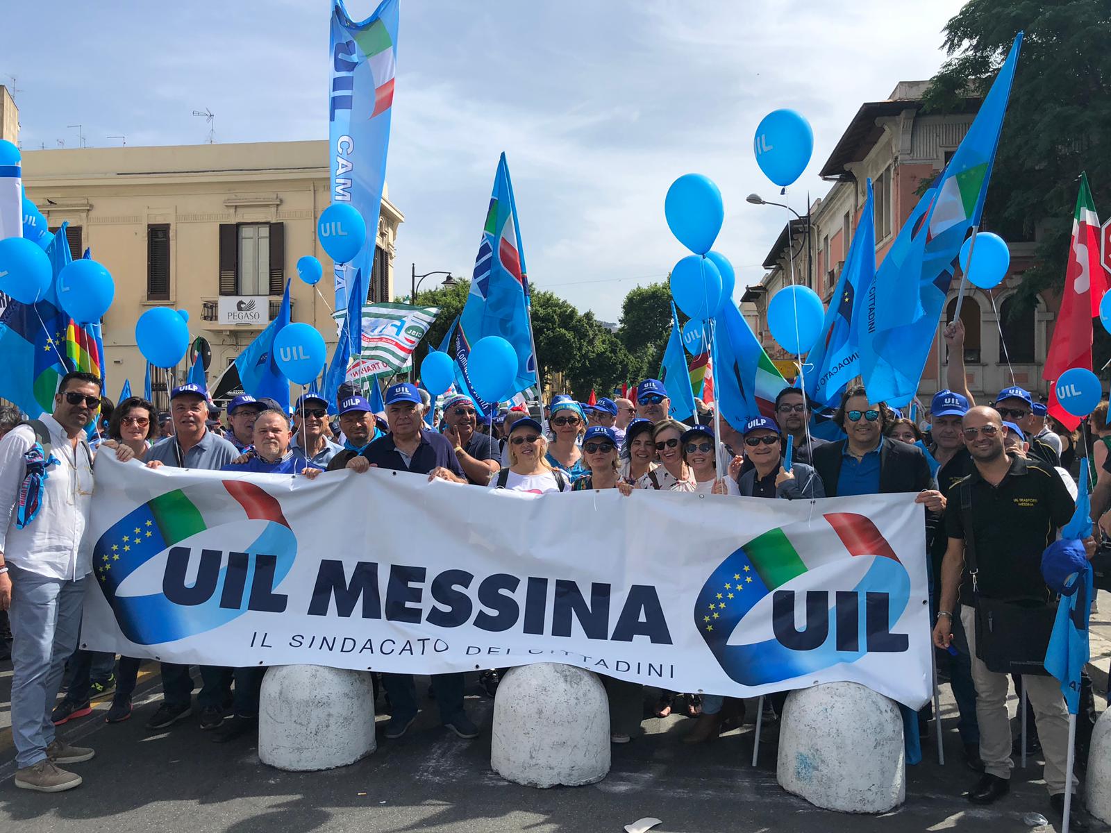 La Uil Messina alla manifestazione di Reggio Calabria