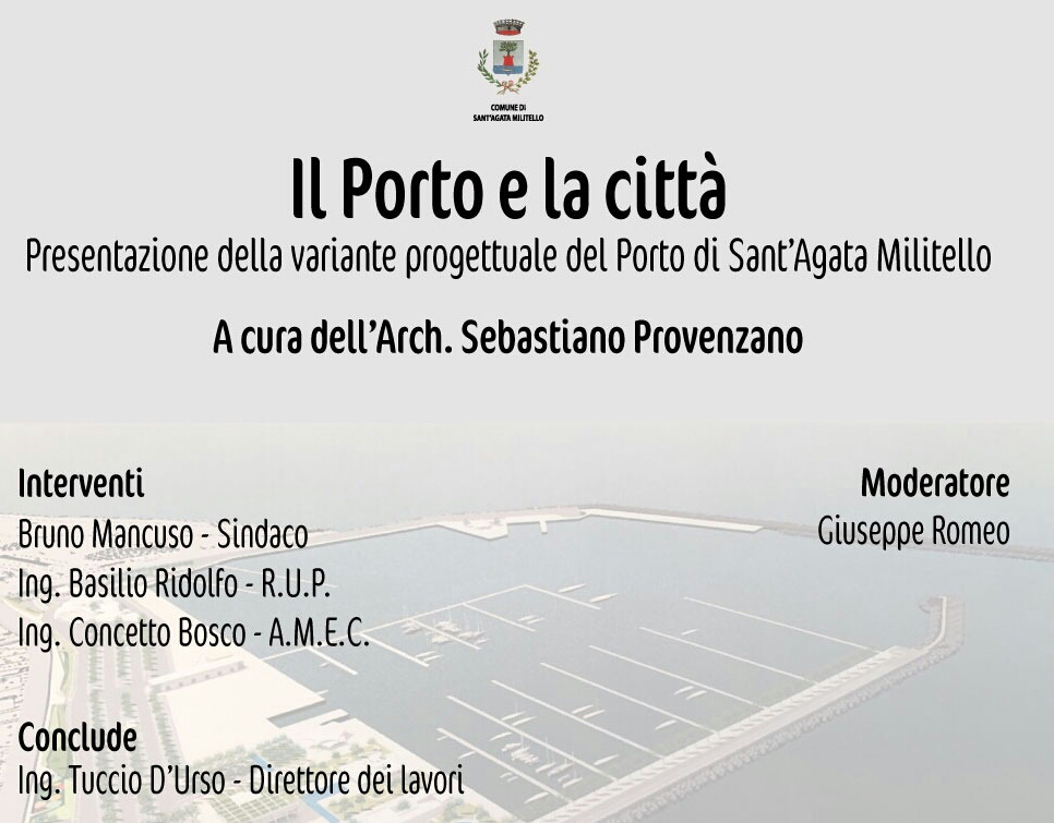 S.Agata di Militello, lunedì la presentazione della variante progettuale del porto