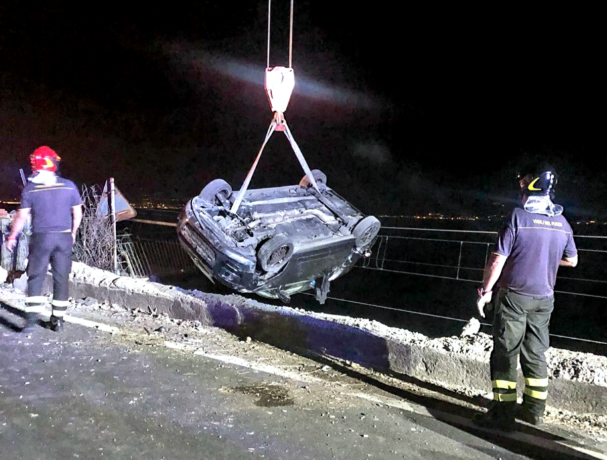 Vola con l’auto dalla Ss 114, 35enne miracolata