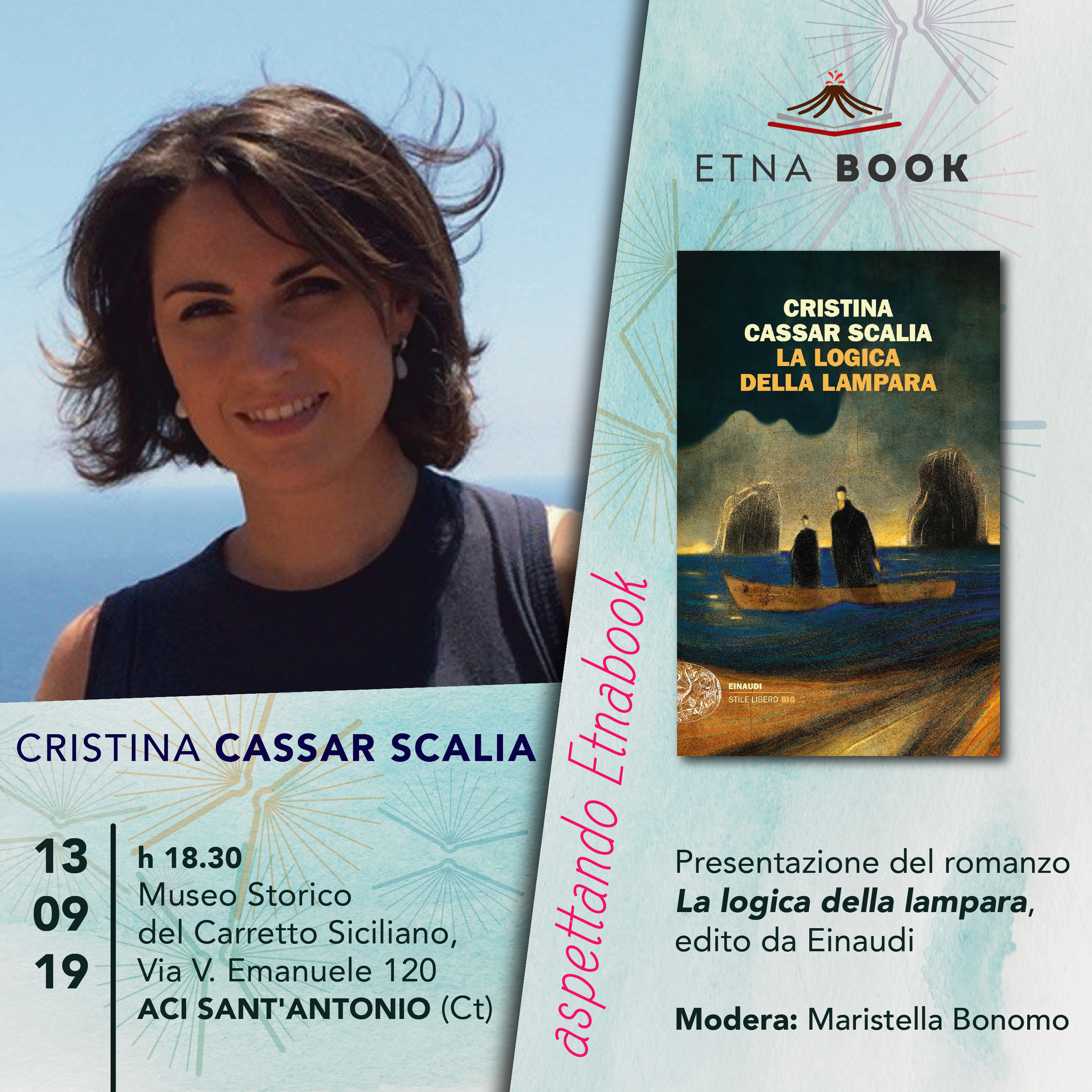 Aspettando Etnabook: la scrittrice Cristina Cassar Scalia presenta il romanzo dal titolo La logica della lampara