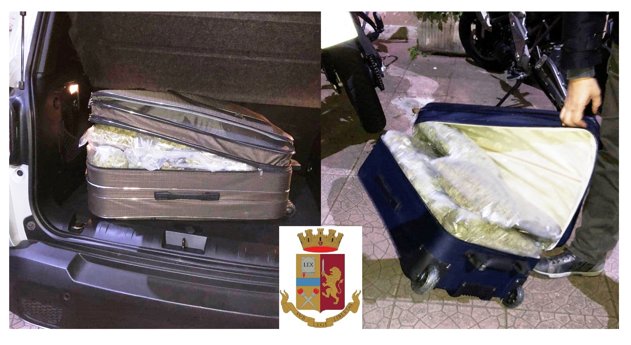 Marijuana nel trolley: arrestati due gelesi