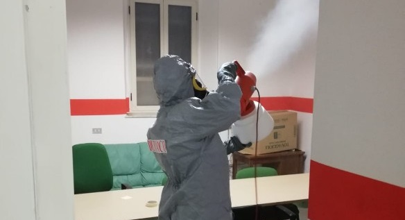 Coronavirus, sanificati i locali della Croce Rossa