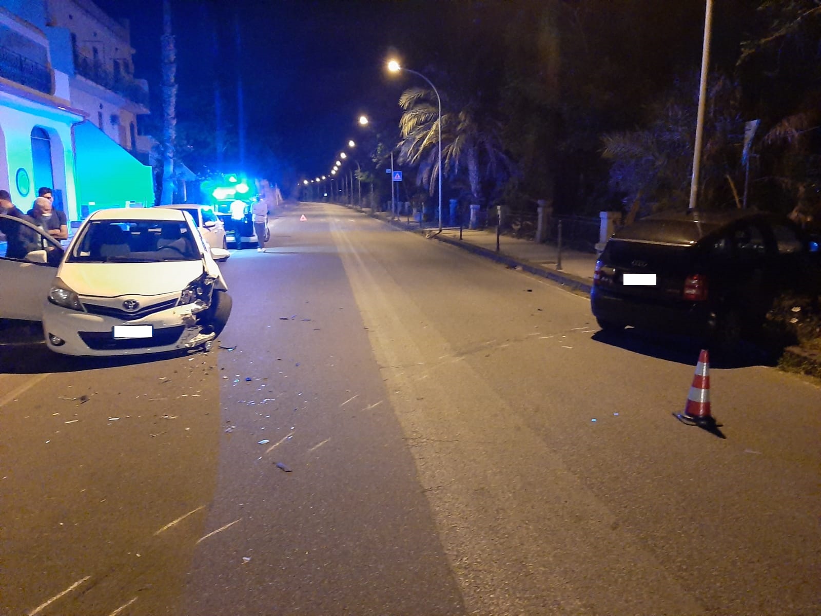 Incidente a Ganzirri: Audi finisce in contromano