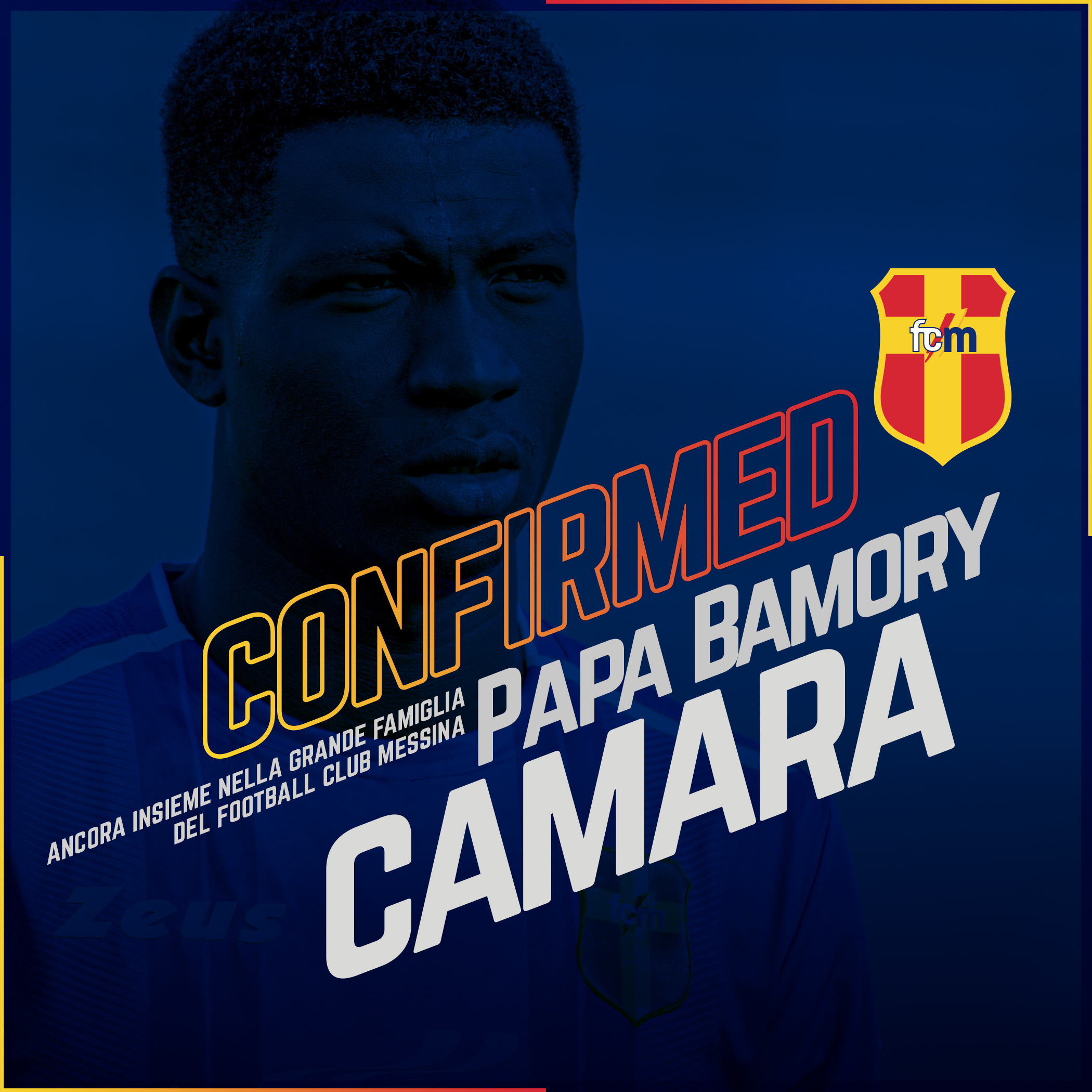 SERIE D – FC Messina: Papa Bamory Camara confermato anche per la prossima stagione