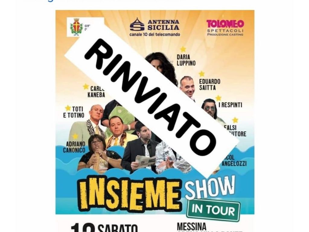 "Insieme show in tour" rinviato per maltempo