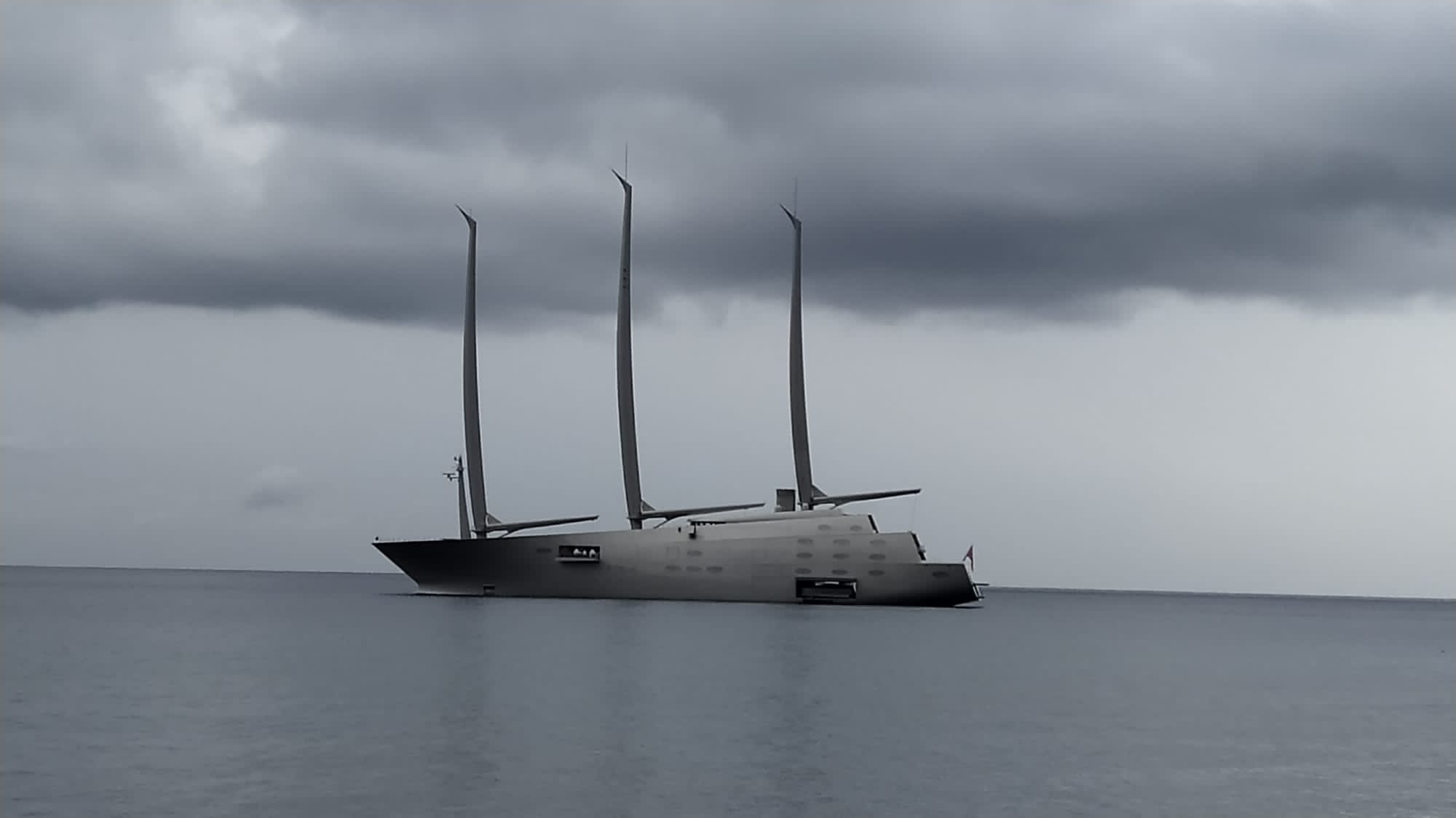 Lo yacht a vela più grande del mondo al largo di Giardini