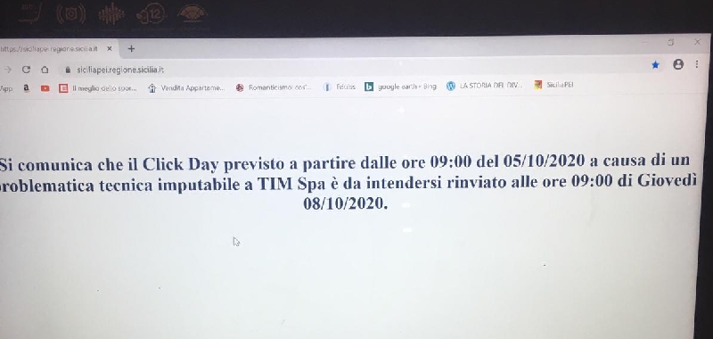 Click day, Pmi Sicilia: "Le criticità erano già note"