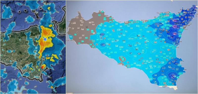 Pioggia torrenziale tra Messina e Siracusa, la Protezione civile: "Restate a casa"