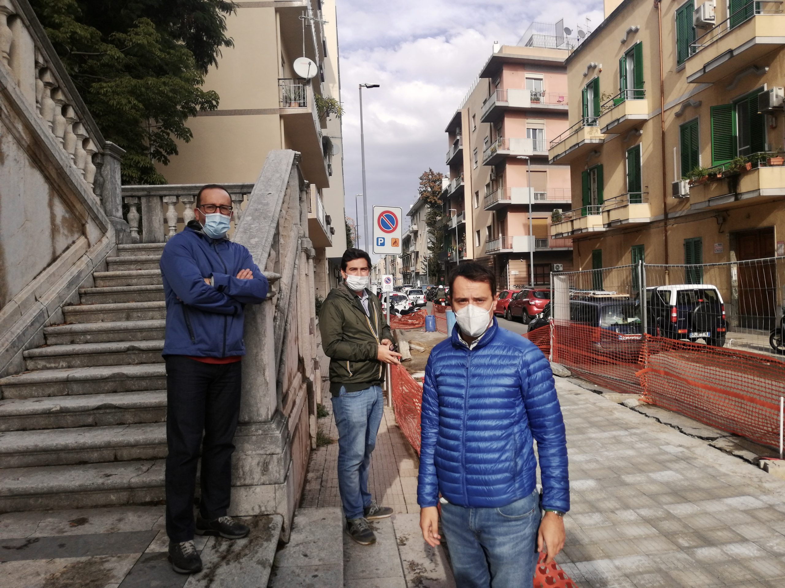 Via XXIV Maggio, ampliato il marciapiede della chiesa di S. Eustochia