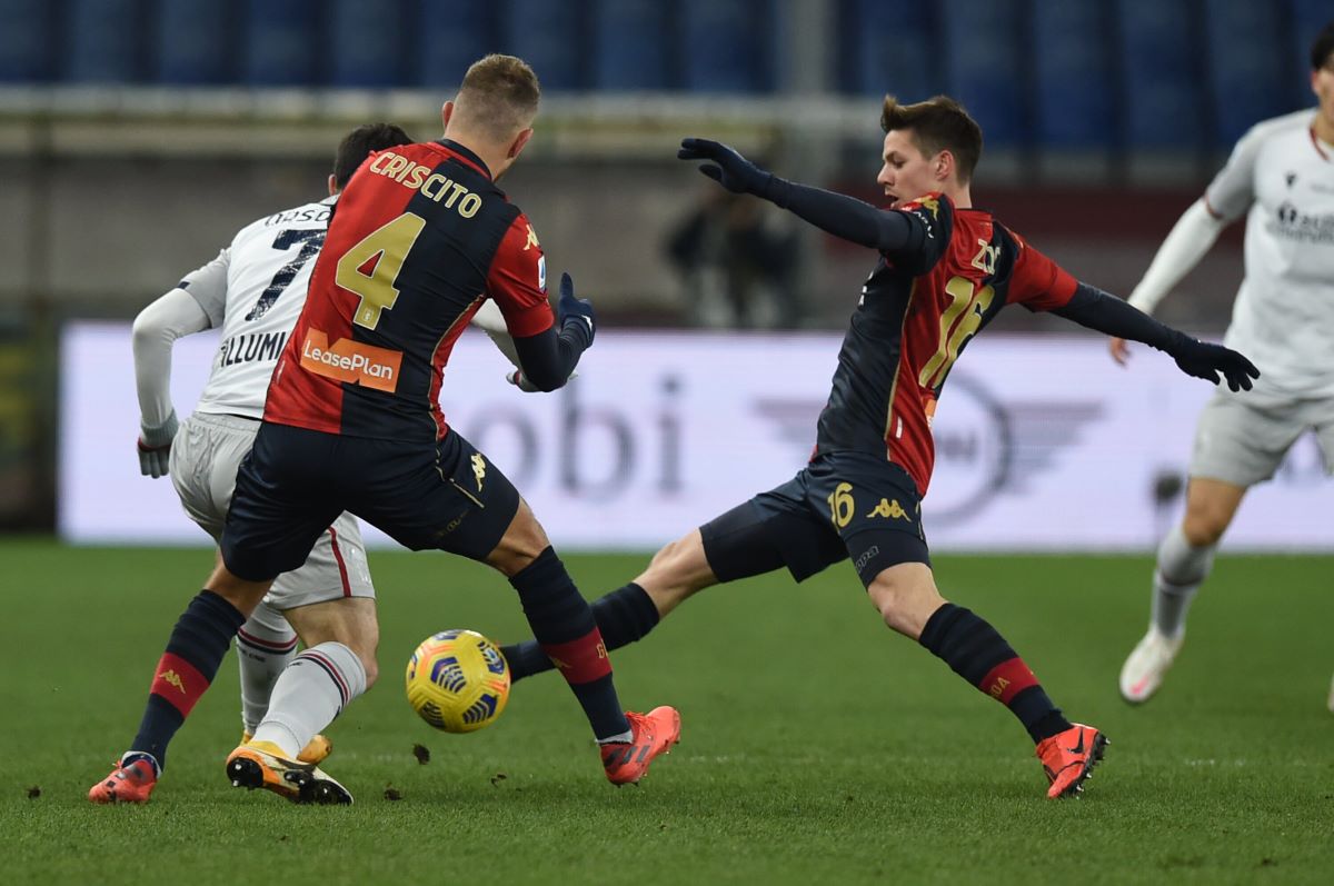 Zajc e Destro in gol, Genoa batte Bologna 2-0