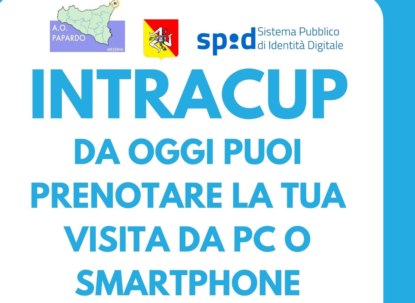 Prenotazioni sanitarie al Papardo con Spid e InterCup sul sito aziendale