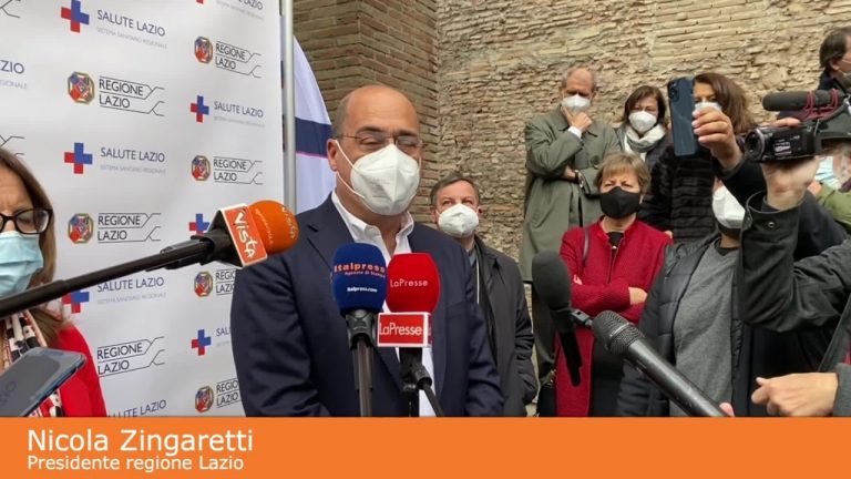 Zingaretti “Presto nuovi Hub vaccinali nel Lazio”