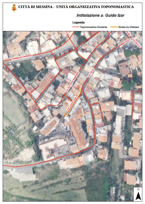 Faro superiore, strada intitolata a Guido Izar