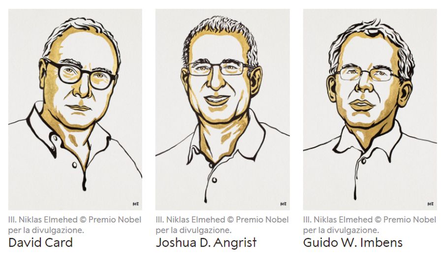 Premio Nobel per l’economia a Card, Angrist e Imbens