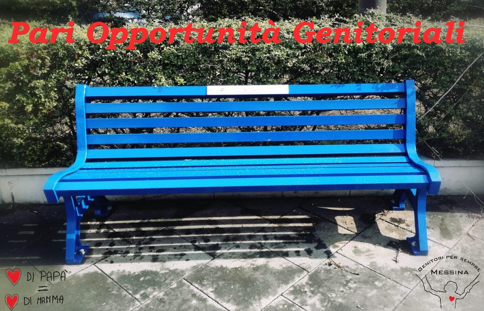 Bigenitorialità: panchine blu in Veneto, Messina apripista