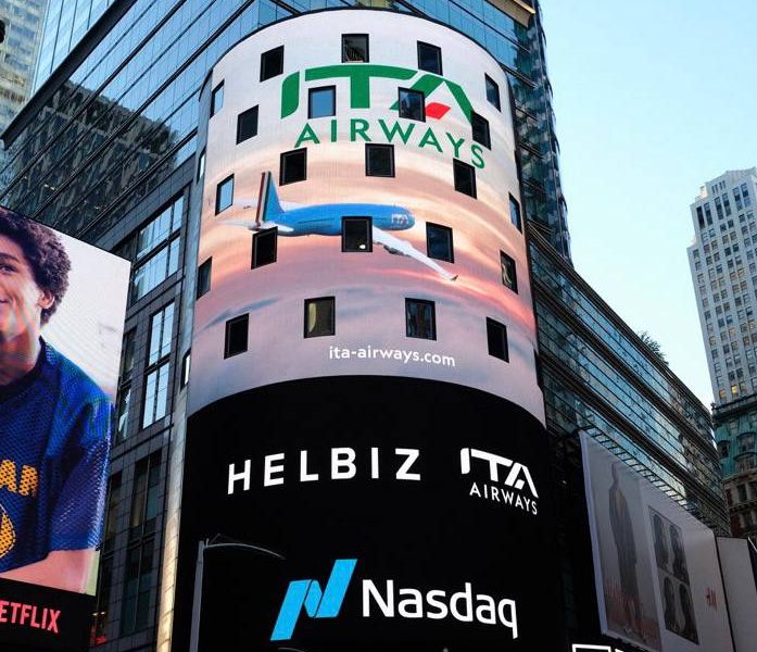 Da Nasdaq e Helbiz il benvenuto a Ita Airways per primo volo a New York