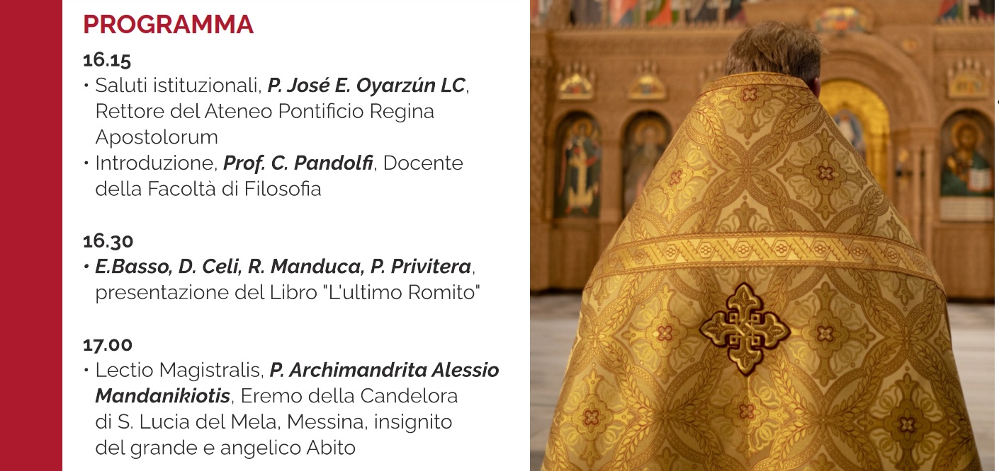 Il libro sull’ultimo monaco greco-ortodosso in Sicilia verrà presentato nell’Ateneo pontificio di Roma