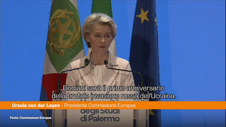 Von der Leyen “Difendiamo la libertà dell’Ucraina”