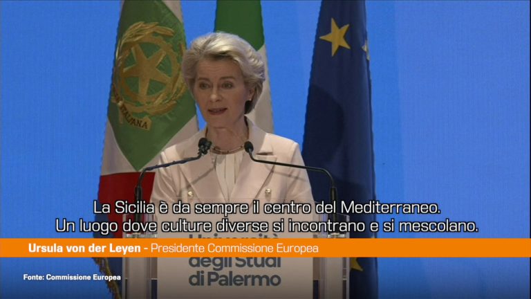 Von der Leyen “La Sicilia deve sentirsi al centro dell’Europa”