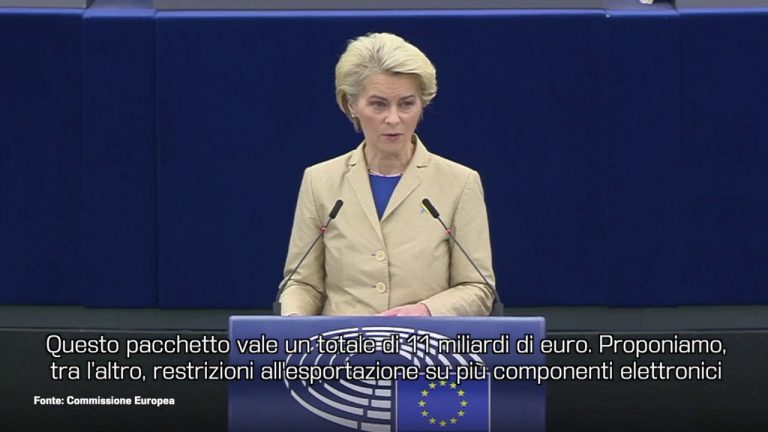 Ucraina, Von der Leyen “Nuove sanzioni da 11 miliardi alla Russia”