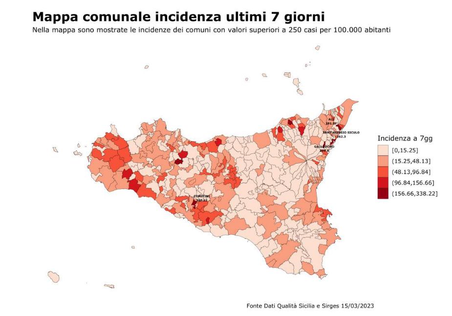 In Sicilia contagi Covid in calo e ospedalizzazioni stabili