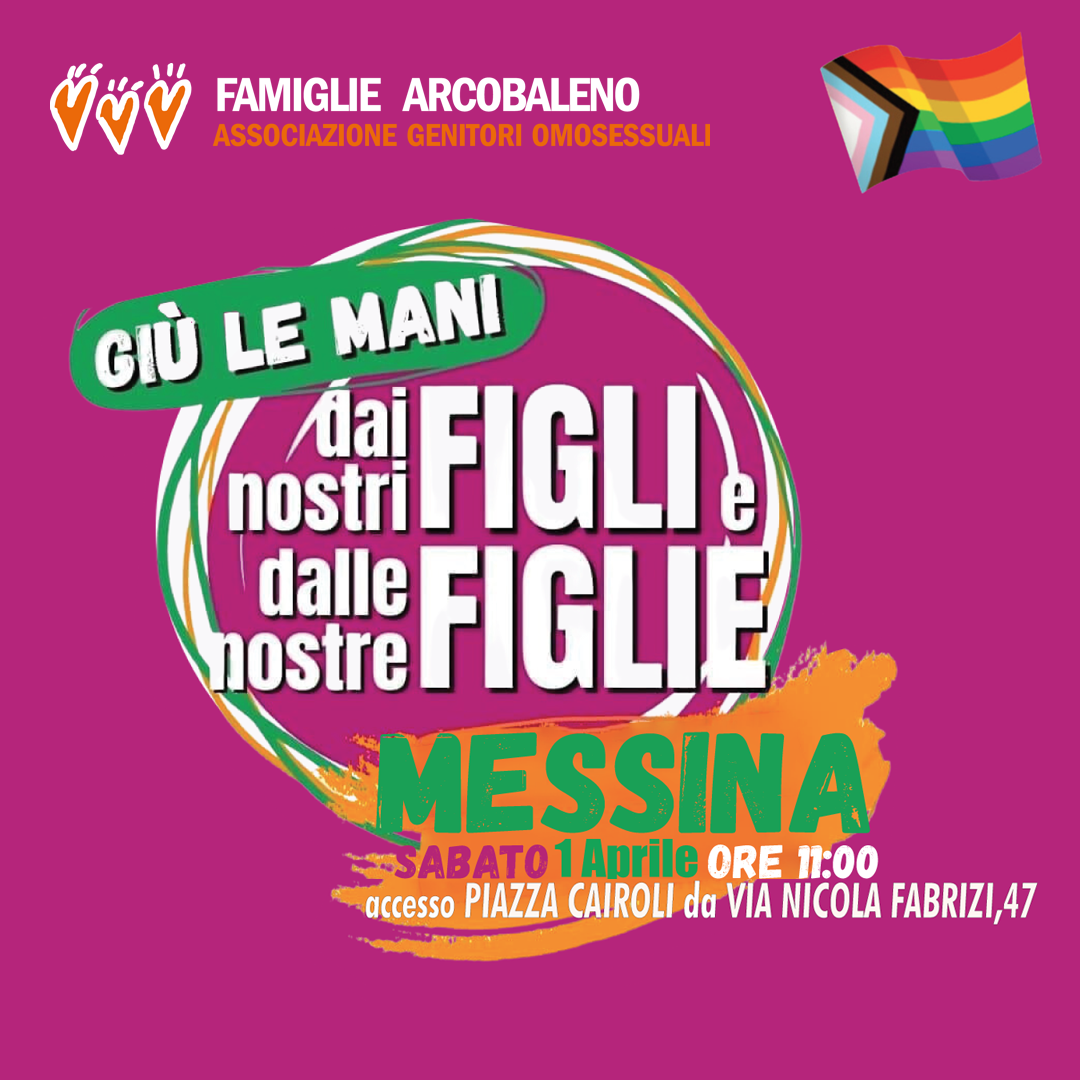 Le famiglie arcobaleno scendono in piazza Messina