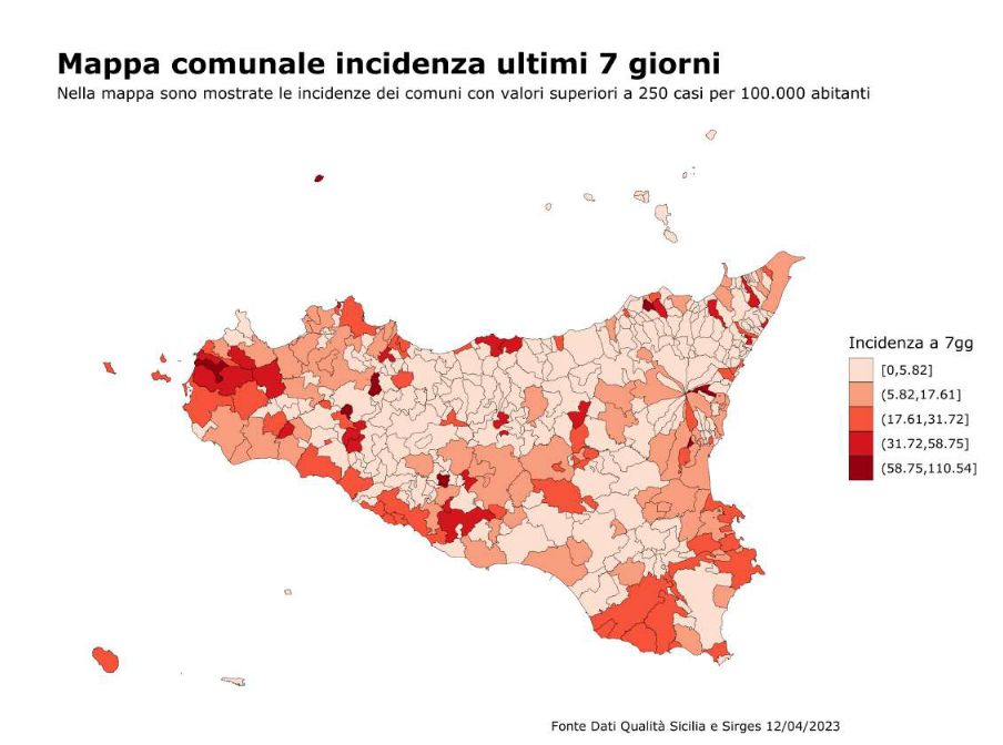 In Sicilia continuano a diminuire nuovi casi di Covid e ospedalizzazioni