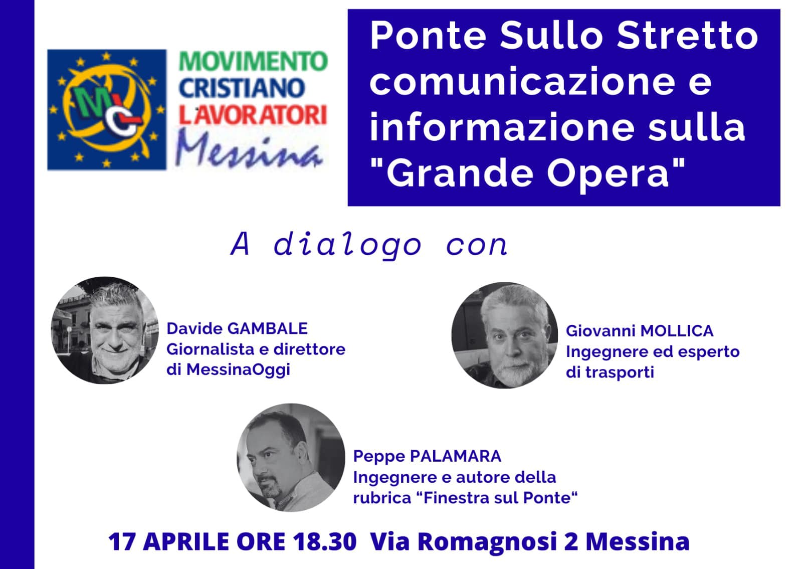 “Ponte e Informazione”, domani incontro promosso da MCL