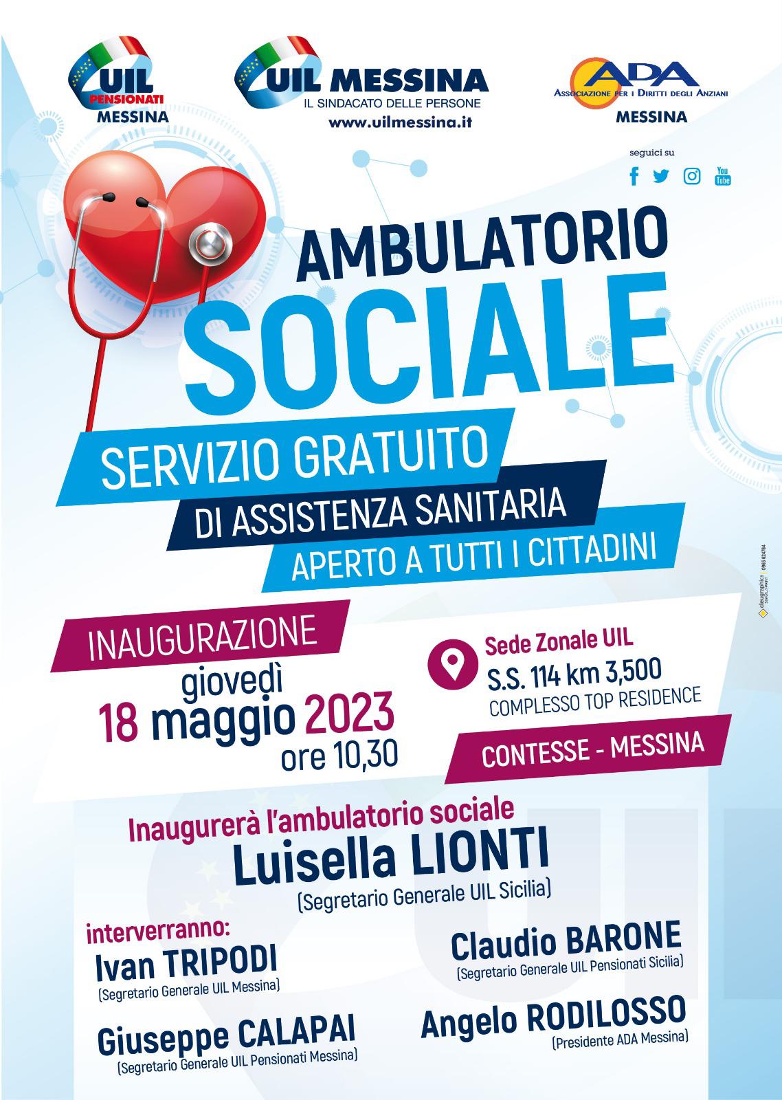 Uil lancia l’ambulatorio sociale gratuito