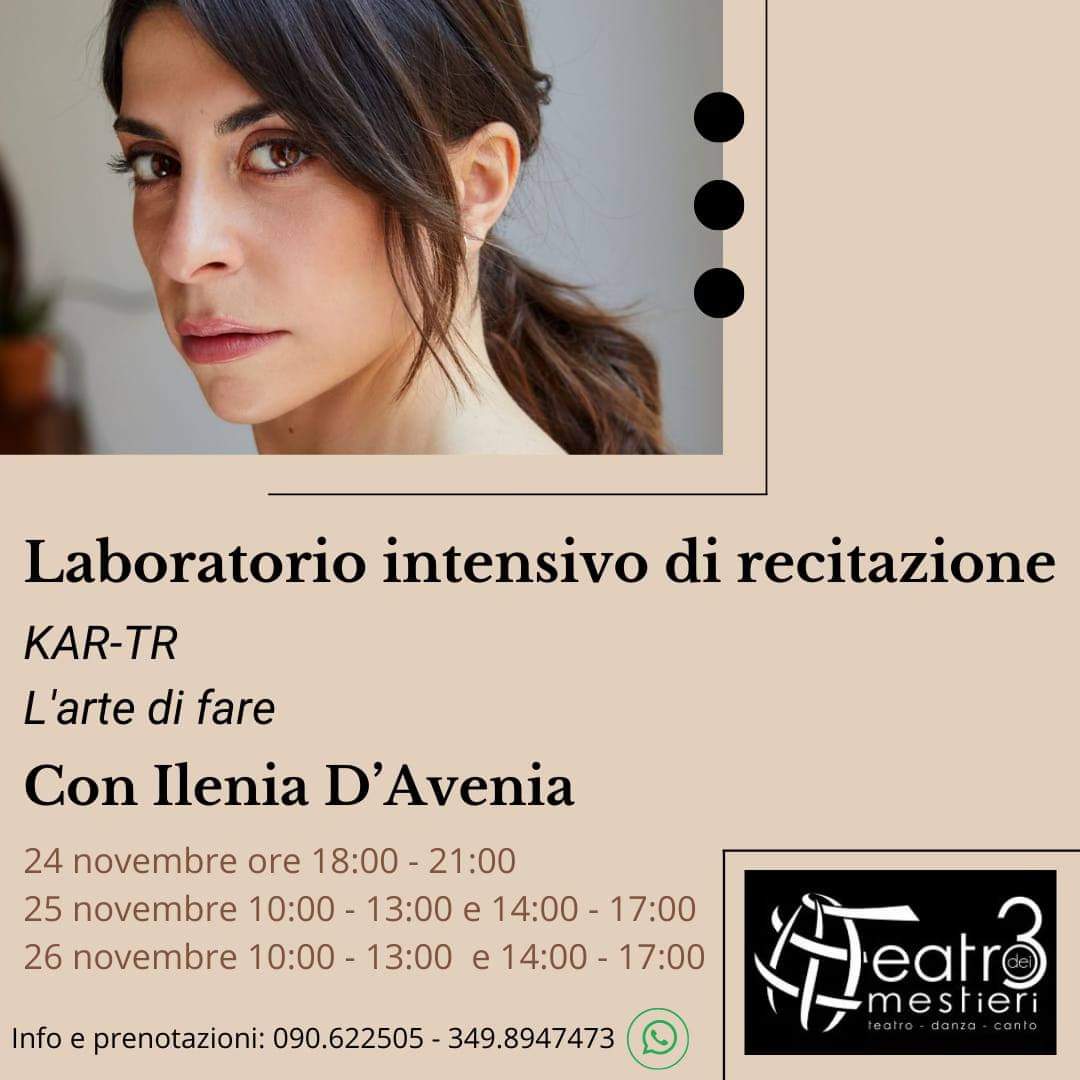 L’attrice Ilenia D’Avenia torna a Messina e lancia il laboratorio Kar-tr