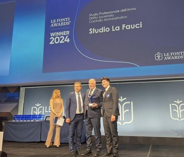 Lo studio La Fauci si concede il bis, vince il “Le Fonti Awards 2024”
