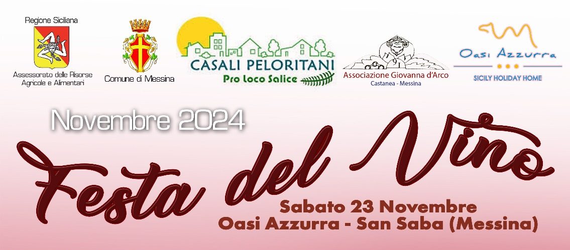 Festa del vino: oggi l’evento della Pro Loco Casali Peloritani