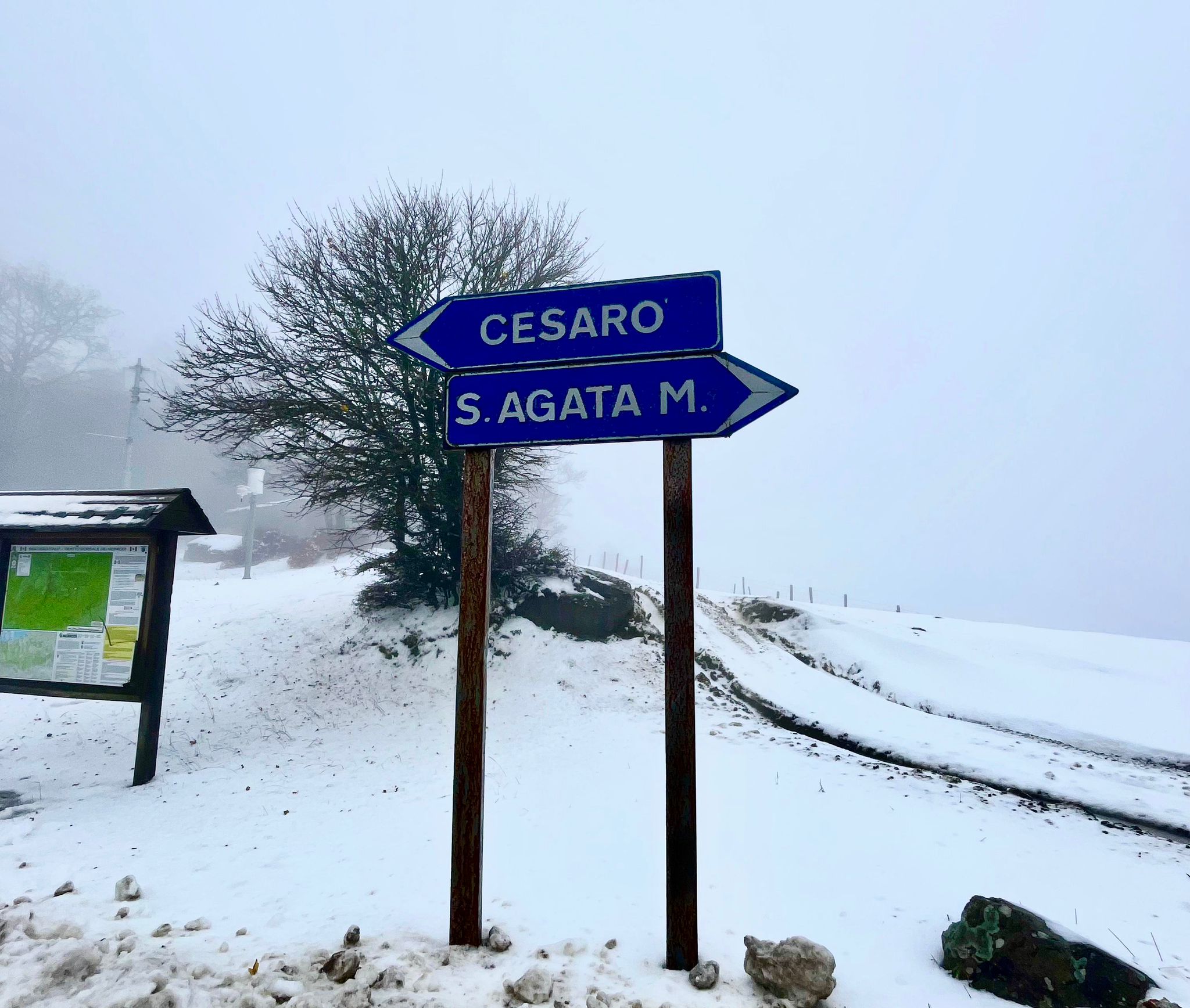 Maltempo: pioggia, grandine e neve in quota sui Nebrodi