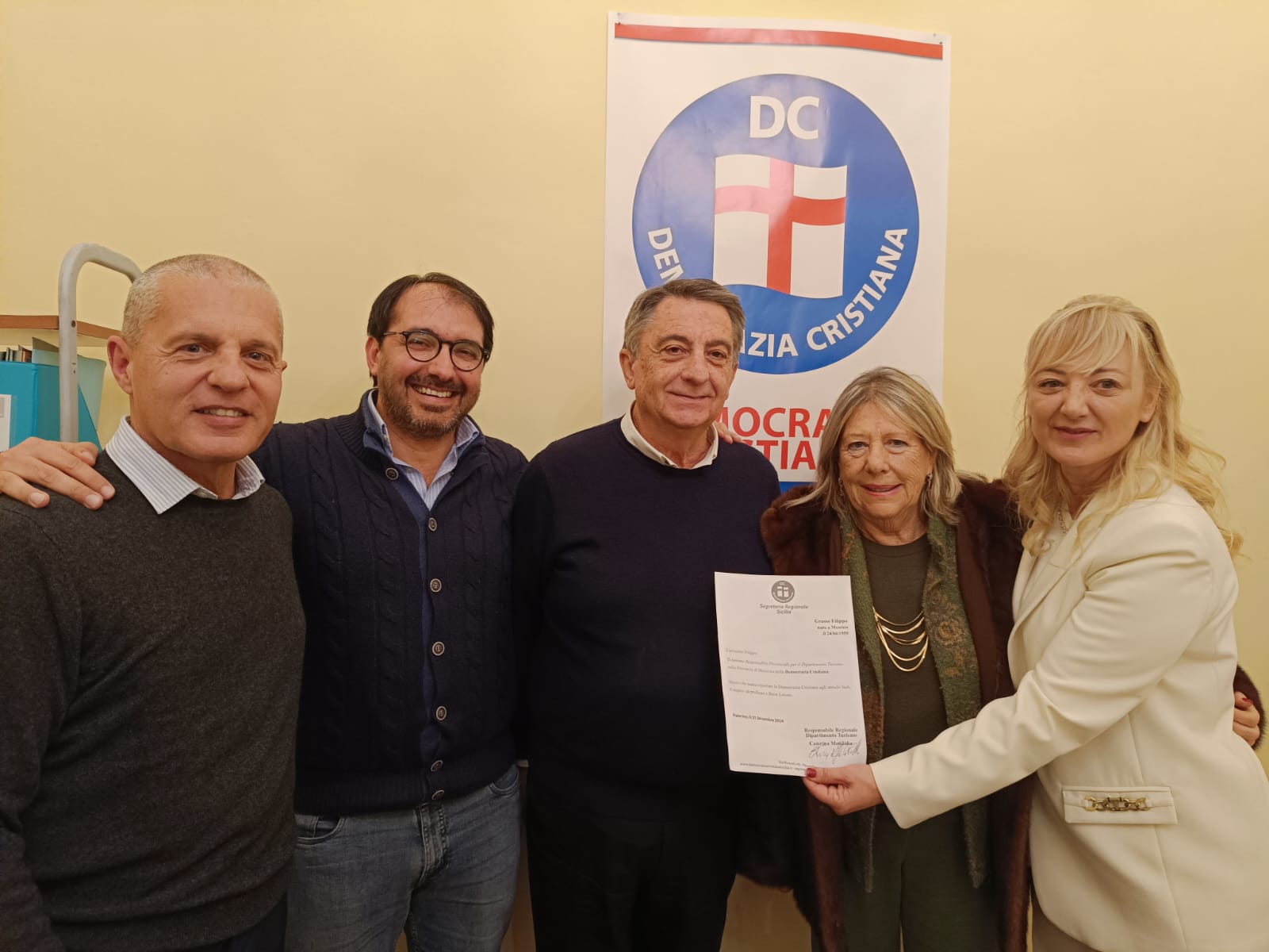 Dc, Filippo Grasso nuovo responsabile Dipartimento turismo