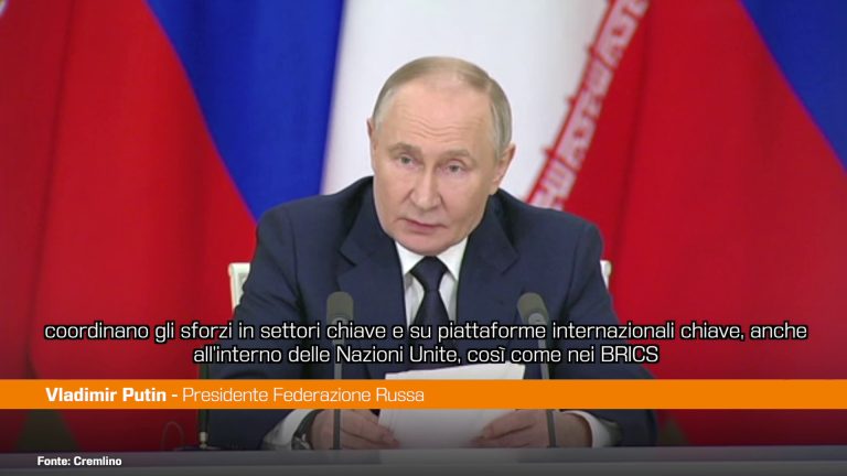 Putin “Tra Russia e Iran visione comune contro le pressioni esterne”