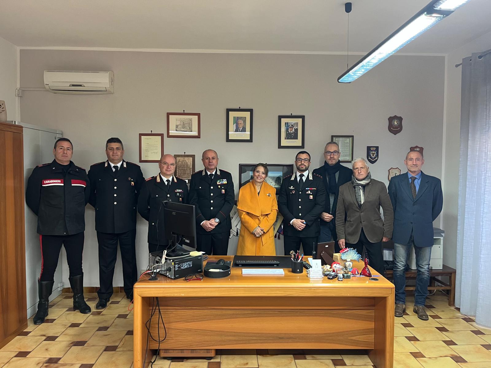 Delegazione FdI in visita ai carabinieri di Patti