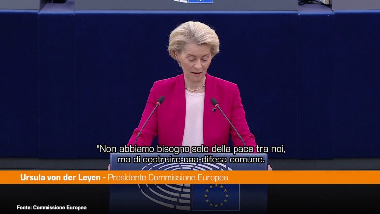 Ue, von der Leyen cita De Gasperi “C’è bisogno di una difesa comune”