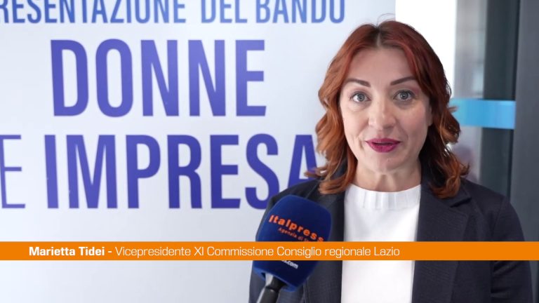Bando Donne e Impresa nel Lazio, Tidei “Auspico grande partecipazione”