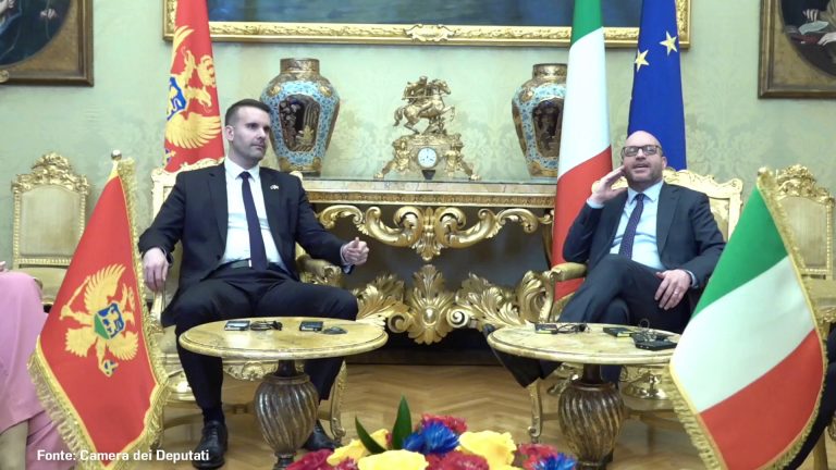 Fontana riceve il premier montenegrino Spajic a Montecitorio