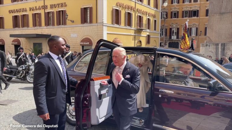 Le immagini di Re Carlo e della regina Camilla alla Camera
